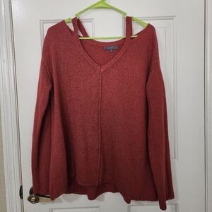 Cut out sweater red